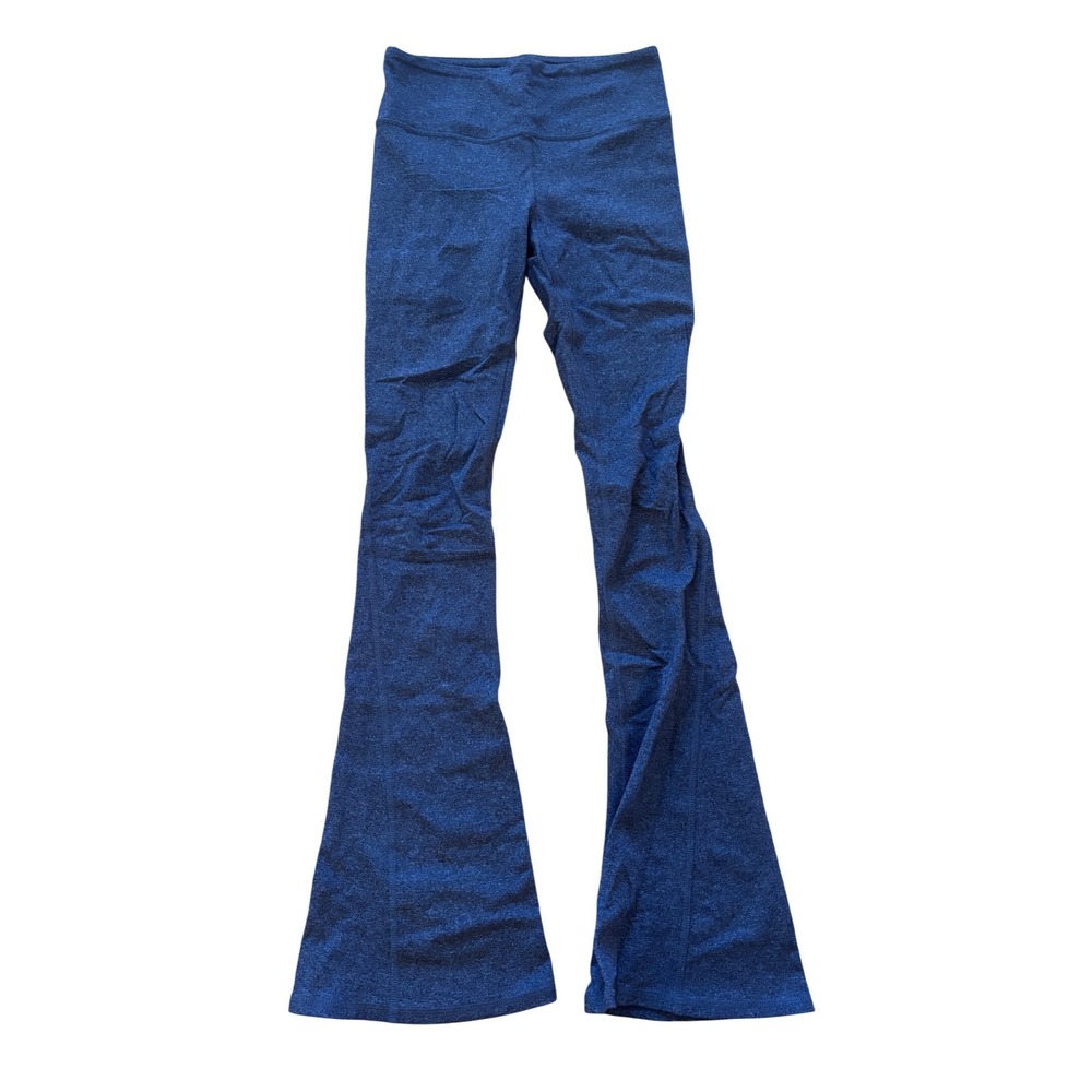 Alo Yoga High Waist‎ Alosoft Flare Leggings Navy Blue Heathered Yoga Pants XS